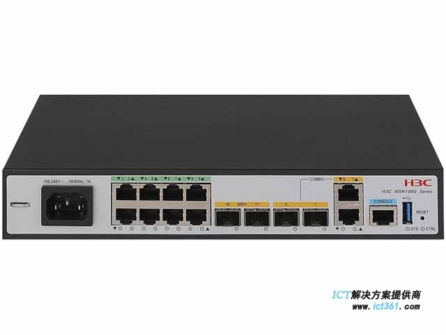 华三H3C MSR1008路由器 RT-MSR1008 （H3C MSR1008路由器主机(2*10GE(SFP+),2*GE(Combo),8*GE(RJ45))）