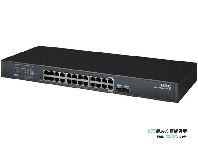 华三H3C MS4024P-EI交换机 H3C MS4024P-EI,以太网交换机(24GE+2SFP,交流供电)