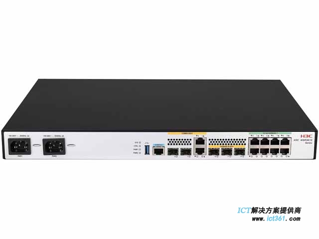 华三H3C MSR3610E-X1-DP路由器 RT-MSR3610E-X1-DP（H3C MSR3610E-X1-DP路由器主机(3*10GE(SFP+),2*GE(Combo),8*GE(RJ45),双交流电源)）