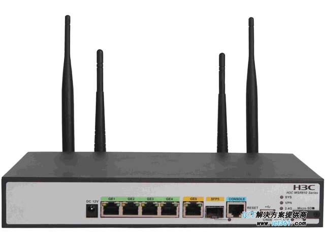 华三H3C MSR810-LME路由器 RT-MSR810-LME（H3C MSR810 4G LTE企业级路由器(4FE LAN/WAN,FDD-LTE/TDD-LTE/TD-SCDMA/CDMA2000/UMTS/EVDO/GPRS,双SIM卡,WEB网管,云管维平台)）