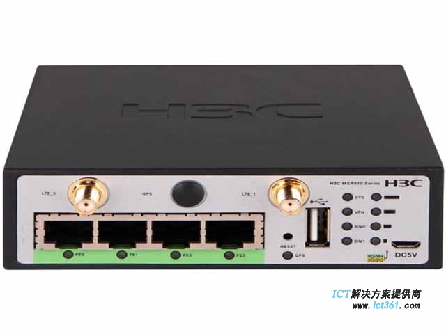 华三H3C MSR810-LUS路由器 RT-MSR810-LUS（H3C MSR810 4G LTE 企业级路由器(Mini,5模)）