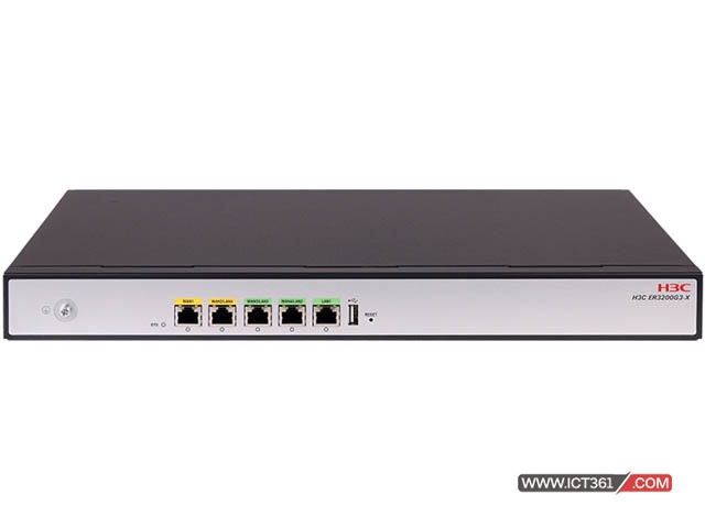 华三H3C ER3200G3-X企业级路由器 RT-ER3200G3-X H3C ER3200G3-X多WAN口路由器,2*WAN(1GE WAN,1GE WAN/LAN),3*LAN(1GE LAN,2GE LAN/WAN),19英寸