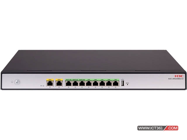 华三H3C ER3208G3-X企业级路由器 RT-ER3208G3-X H3C ER3208G3-X多WAN口路由器,2*WAN(GE),8*LAN(5GE LAN,3GE LAN/WAN),19英寸